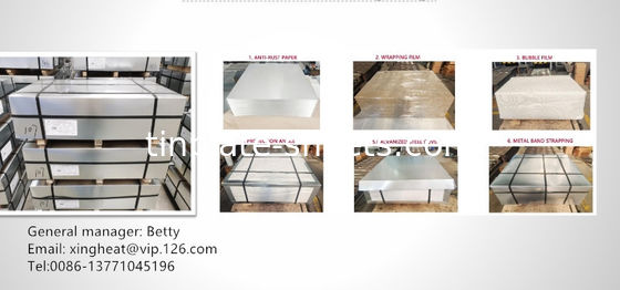 T2-T5 Temper Tinplate Suitable For Different Applications And Processing Methods