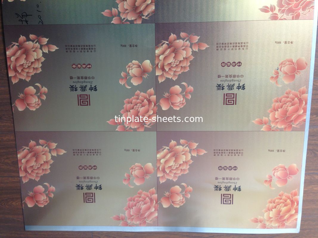 T3 T4 T5 DR7 DR8 DR9 Printed Tinplate EN10202 Standard 2.0/2.0 2.8/2.8 For Food Cans