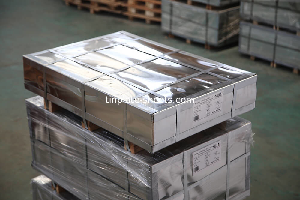 Tinplate Sheets for Chemical Cans and Food Cans with 1.5-1.85MT Weight per Package and JIS G3303 EN10202 ASTM624 Standard