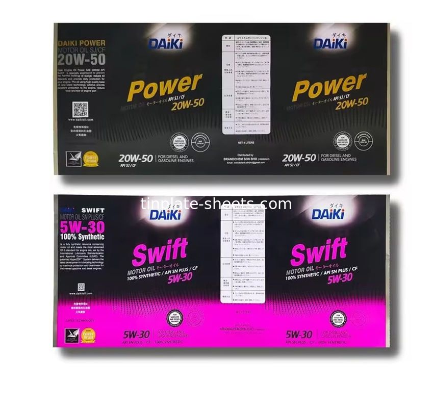 Tinplate Sheet With 6 Color Printed 4 Color  Printed Tinplate  Printing Tinplate  for food cans  White Gold Print