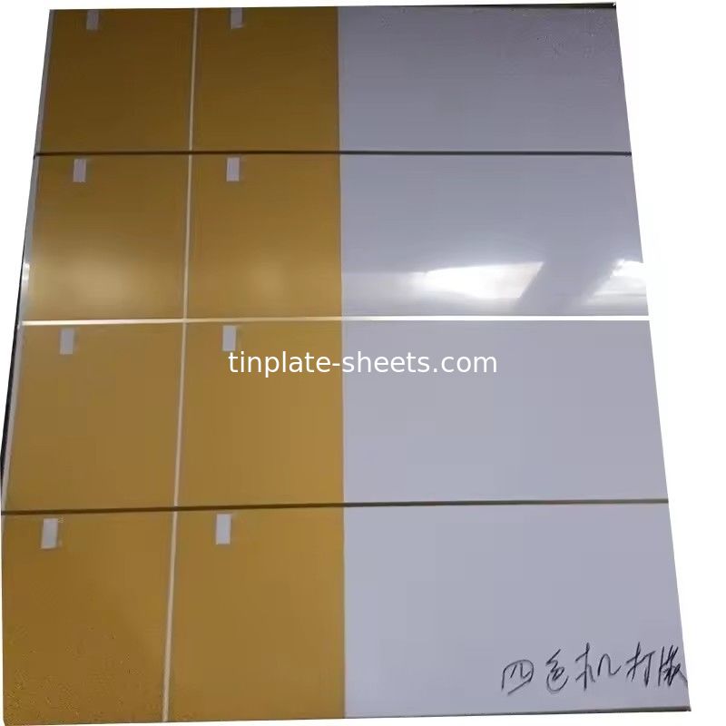 Environmental Friendly T4 Tinplate Sheet With 6 Color Printed  Print Tinplate  T3 -T5  Lacquere