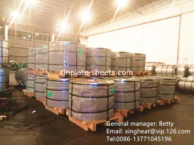 Tinplate Coil for Metal Packaging with 1.1/1.1 2.2/2.2 2.8/2.8 5.6/5.6 2.0/2.0 2.8/5.6 Tin Coating and 4-8MT Weight per Package