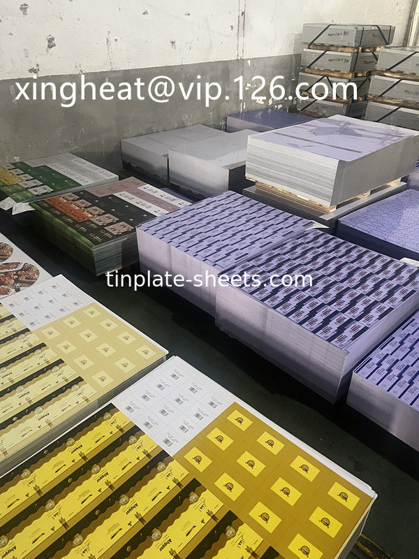 6 Color Printing Tinplate Plate For Making Biscut Cake Can Rust Prevention T4 T5
