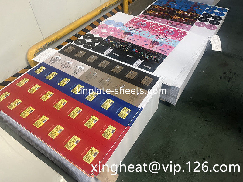 1.1/1.1 2.2/2.2 2.8/2.8 5.6/5.6 2.0/2.0 2.8/5.6 Tin Coating Printed Tinplate Sheets