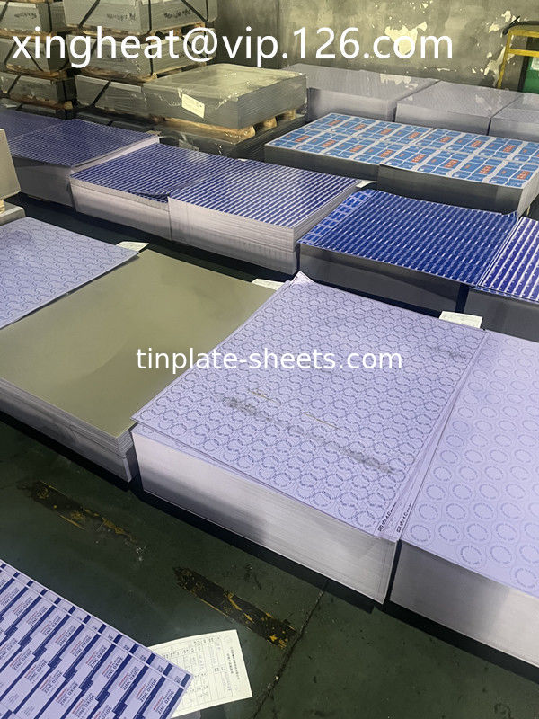 good quality Tinplate Sheet With 6 Color Printed 4 Color  Printed Tinplate    For Food Cans  White Gold Print