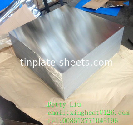 High Strength Electrolytic Tinplate Sheets Resist To Corrosion1.1/1.1 2.8/2.8 T3 T4 T5 Temper