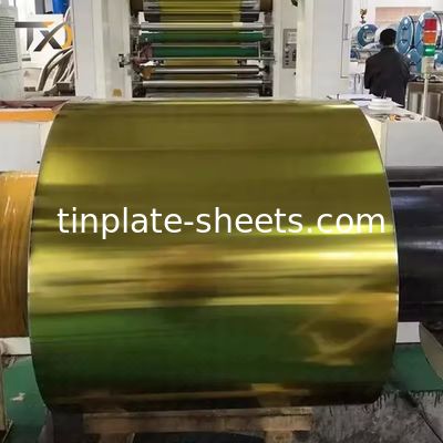 Good Quality Tinplate Sheet With 6 Color Printed 4 Color  Printed Tinplate    For Food Can  White Gold Print