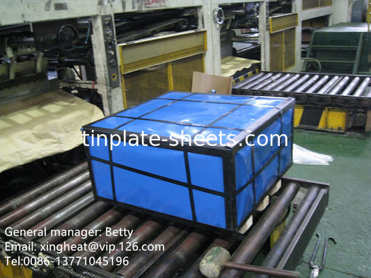 JIS G3303 EN10202 and ASTM624 Standard Tinplate Sheets in Mill Cutting for Chemical and Food Cans