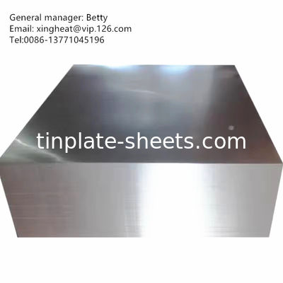 Beverage Cans Tinplate Sheets Mill Cutting 600mm-1160mm Length