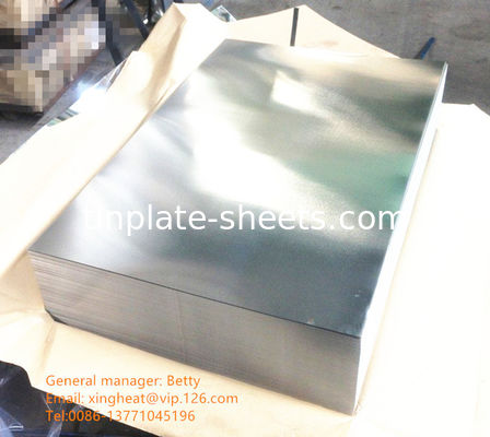 0.13-0.48mm Thickness Tinplate Sheets Suitable For Various Application T3 T4