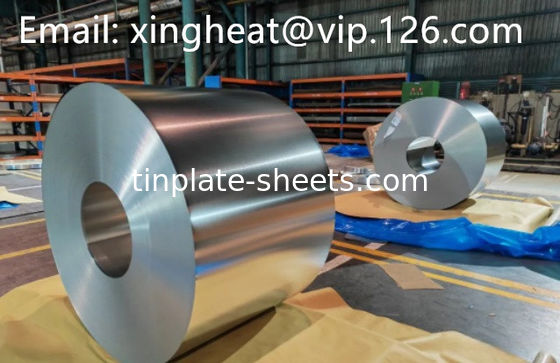 high quality 4MT  to  8MT Tinplate Coil Sheets Mill Manufacturer  Stone Silver Bright Finish T3 T4 T5 T2.5 DR8