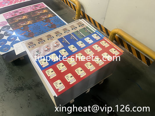 Non Rusting 600mm-1160mm Printed Tinplate Sheets High Durability